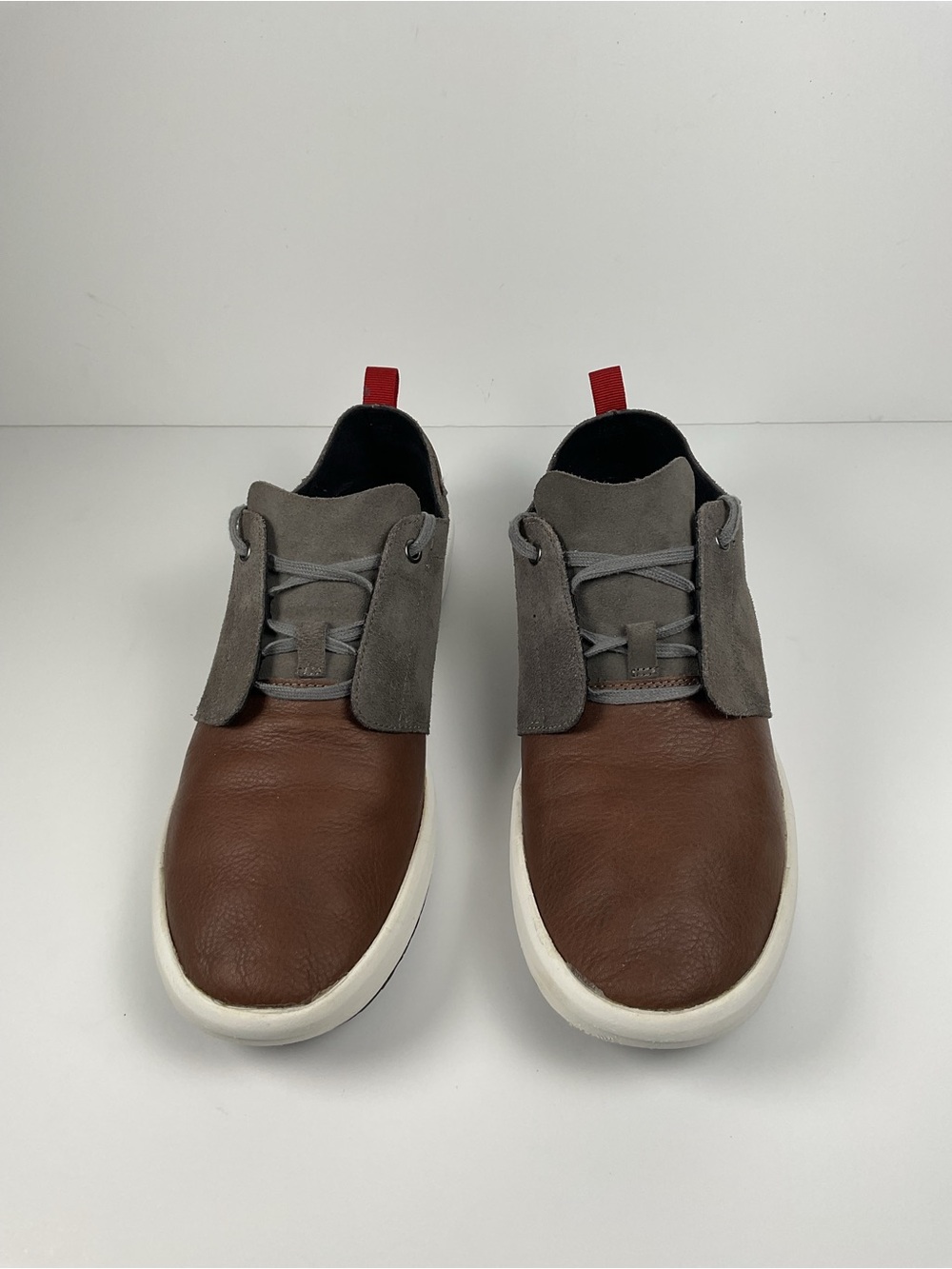 Merrell J19387 Men’s 9.5 Leather Suede Casual Shoes Vibram Brown Gray - Picture 4 of 10